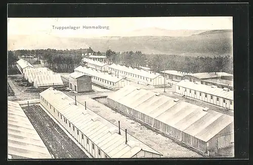 AK Hammelburg, Truppenlager aus der Vogelschau