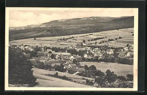 AK Wildflecken / Rhön, Ortsansicht mit Kreuzberg