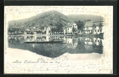 AK Bad Liebenzell, Seepartie mit Ruderboot