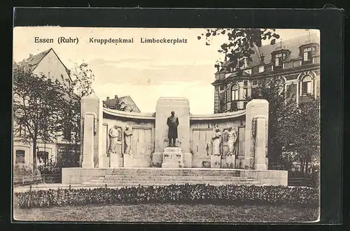 AK Essen / Ruhr, Kruppdenkmal Limbeckerplatz
