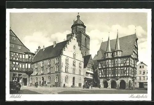 AK Alsfeld, am Marktplatz