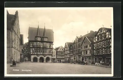 AK Alsfeld, am Marktplatz