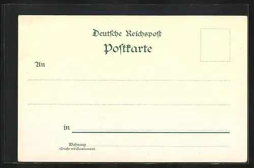 Lithographie Köln, Dom, Teilansicht