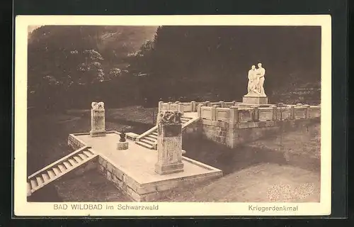 AK Bad Wildbad / Schwarzwald, am Kriegerdenkmal