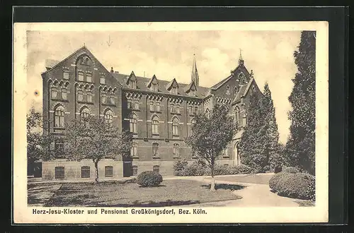 AK Grosskönigsdorf, Herz-Jesu-Kloster und Pensionat
