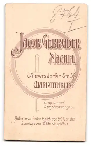 Fotografie Jacob Gebrüder Nachfl., Berlin-Charlottenburg, Wilmersdorfer-Str. 56, Portrait junge Dame mit Spitzenkragen