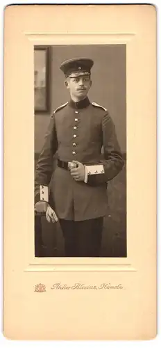 Fotografie Atlier Blesius, Hameln, Junger Soldat des IR 164