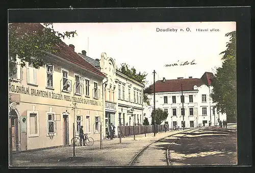 AK Doudleby n. O., Hlavni ulice