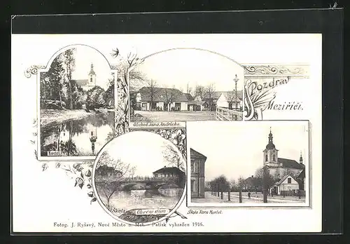 AK Mezirici, Obchod Jana Andrleho, Skola Fara Kostel