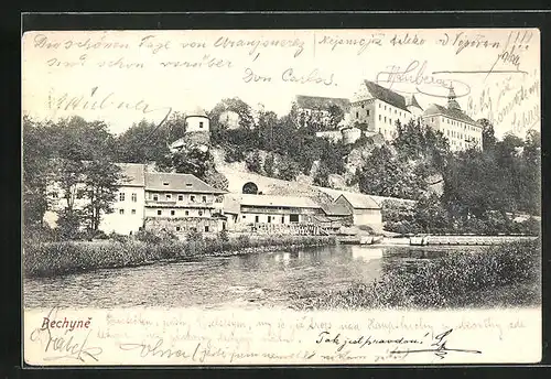 AK Bechyne, Flusspartie mit Schloss