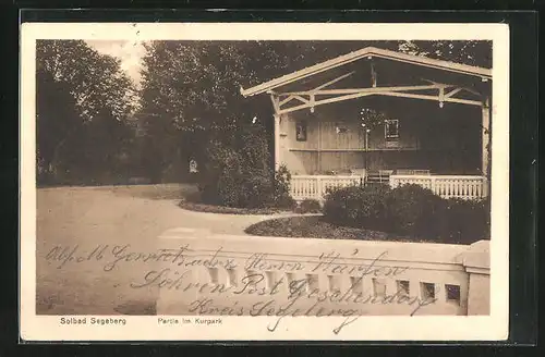 AK Segeberg, Solbad, Partie im Kurpark