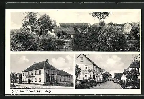 AK Hilkersdorf, Gasthaus und Brauerei von Bernhard Bock, Hauptstrasse
