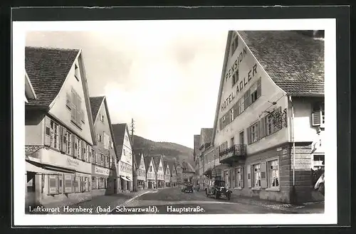 AK Hornberg /Bad. Schwarzwald, Gasthof zum Adler und zur Traube an der Hauptstrasse