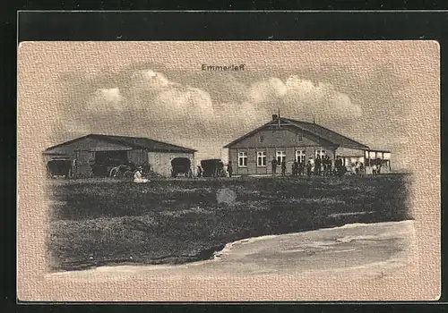 AK Emmerleff, Kutschen vor einem Gehöft