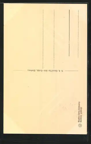 Steindruck-AK Marburg, Schloss von Osten aus