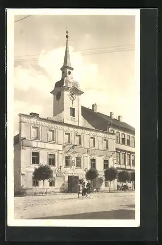 AK Lumnice nad Luznici, Hostinec, Strassenpartie