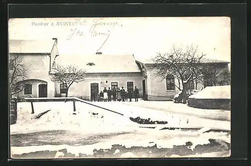 AK Jivina, Gasthaus im Schnee