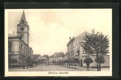 AK Mnichovo Hradiste, Namesti, Radnice, Chlapecka skola