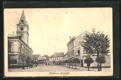 AK Mnichovo Hradiste, Namesti, Radnice, Chlapecka skola