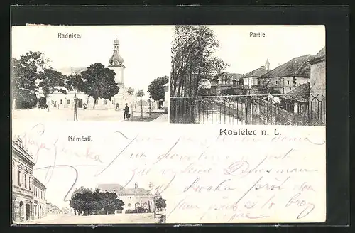 AK Kostelec n. L., Radnice, Partie, Namesti