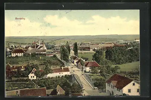 AK Benátky, Teilansicht vom Ort