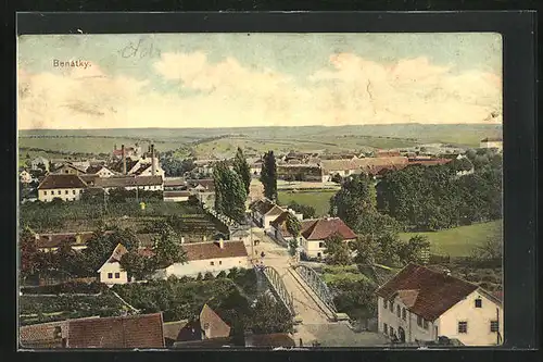 AK Benátky, Teilansicht vom Ort