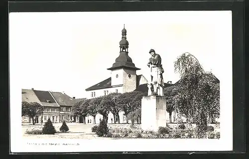 AK Belá pod Bezd., Namesti, Denkmal