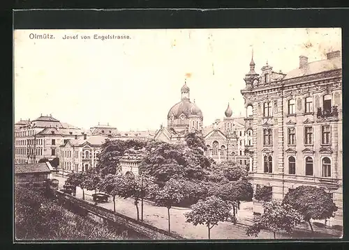 AK Olmütz, Synagoge an der Josef v. Engelstrasse
