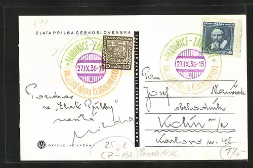 AK Pardubice, Motorrad 93 in voller Fahrt