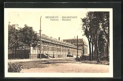 AK Halbstadt, Bahnhofsgebäude