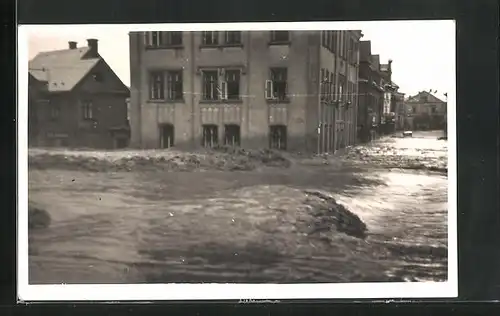 AK Nova Paka, Überschwemmte Strassen, Hochwasser 1936