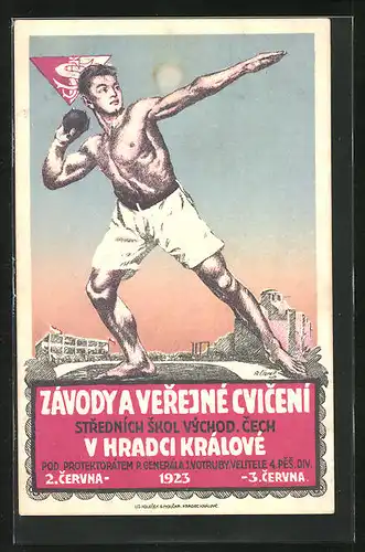 AK Königgrätz / Hradec Kralove, Závody a Verejné Cvicení, Stredních Skol Východ 1923