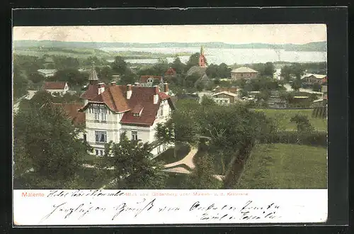 AK Malente, Blick vom Godenberg über Ort zum Kellersee