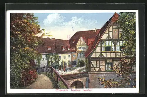 Künstler-AK Eisenach, Gasthof Wartburg