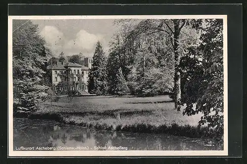 AK Ascheberg /Schlesw.-Holst., Schloss Ascheberg mit Garten