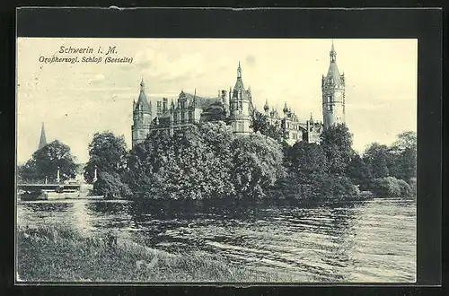 AK Schwerin i. M., Grossherzogliches Schloss, Seeseite