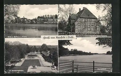 AK Reinfeld i. Holst., Claudius-Geburtsstätte, Im Genesungsheim, Herrenteich