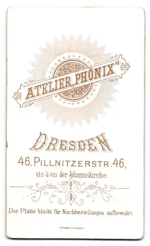 Fotografie Atelier Phönix, Dresden, Pillnitzerstrasse 46, Portrait bürgerl. Dame mit Mädchen und Kleinkind, Mutterglück