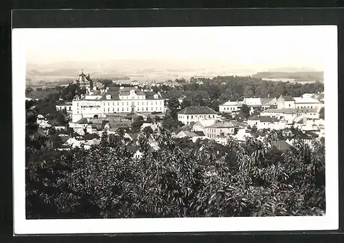 AK Rychnov n. Kn., Totalansicht mit Schloss