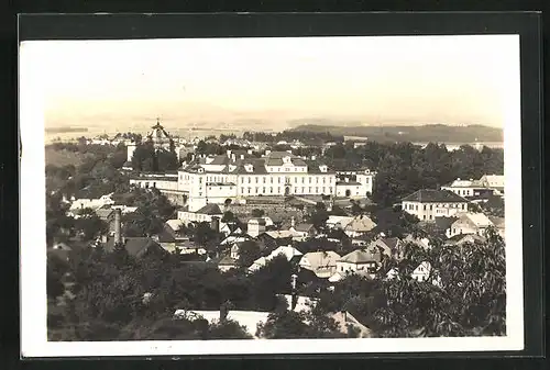 AK Rychnov n. Kn., Totalansicht mit Schloss