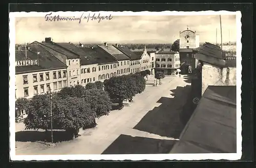 AK Tittmoning, Hauptstrasse im Ort, Stadttor