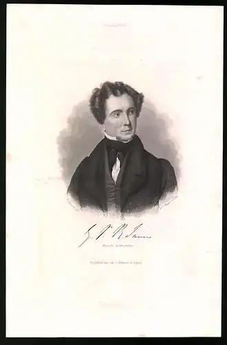 Lithographie G. S. R. James, Maxpofle, Roxburghshire, Künstler: Houghton, 13 x 18cm
