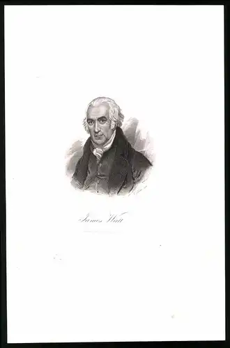 Lithographie James Watt, Sculp.: A. Zschokke, 12 x 16cm