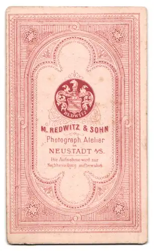 Fotografie M. Redwitz 6 Sohn, Neustadt a. S., hübsche junge Dame mit Hut & Schmuck - Brosche