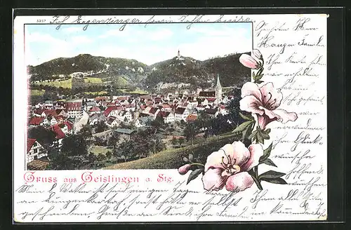 AK Geislingen a. Stg., Teilansicht der Stadt