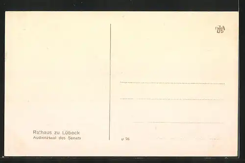 AK Lübeck, Audienzsaal des Senats