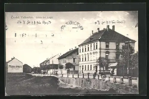 AK Ceské Velenice, Trida csl. Legii, Strassenpartie mit Möblehaus