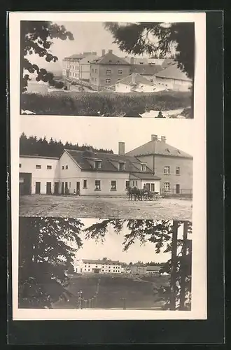 AK Nadejkov, Kutsche vor einem Haus, Teilansicht