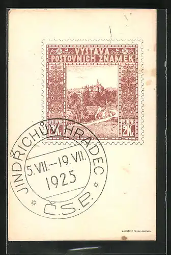 AK Neuhaus / Jindrichuv Hradec, Vystava Postovnich Znamek 1925, Post-Ausstellung 1925