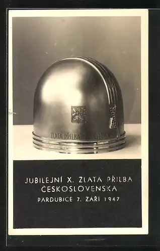 AK Pardubice, X. Zlatá prilba Ceskoslovenska 1947, Goldener Motorradhelm als Siegespreis